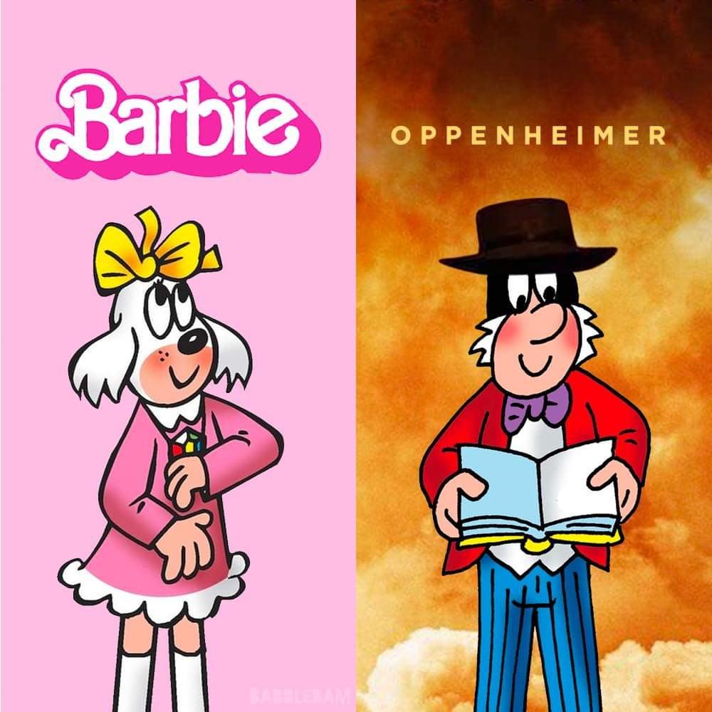 Obrázek barbie a Oppenheimer