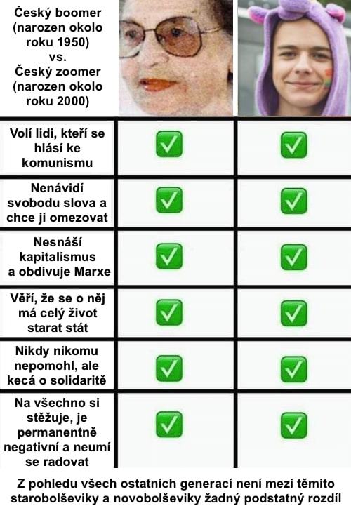 Obrázek cesky boomer vs cesky zoomer