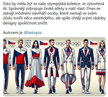 Obrázek cesti olympionici podle AI