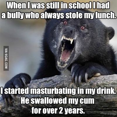 Obrázek confession bear cum in drink