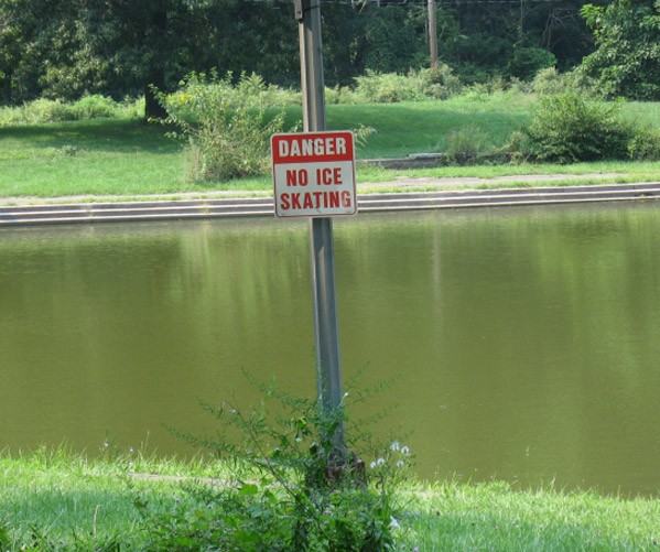 Obrázek danger no ice skating