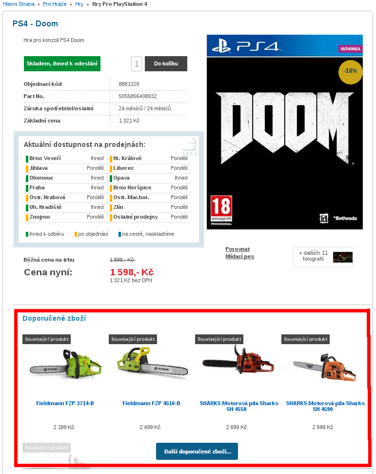 Obrázek doom doporucene produkty