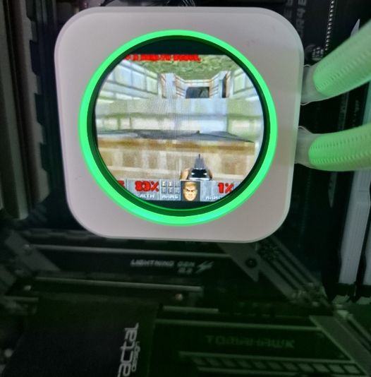 Obrázek doom on cpus water cooling head