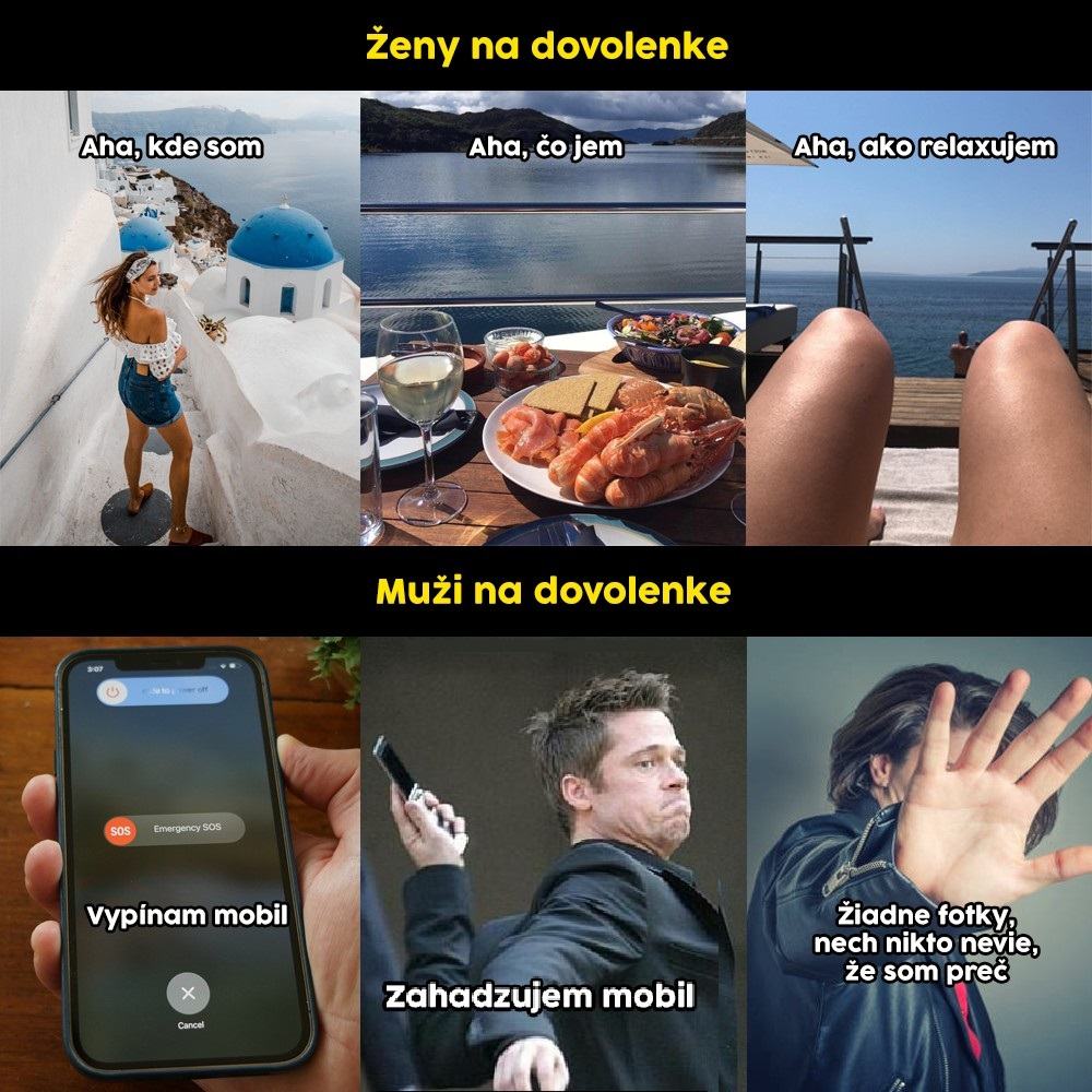 Obrázek dovolenka zeny vs muzi