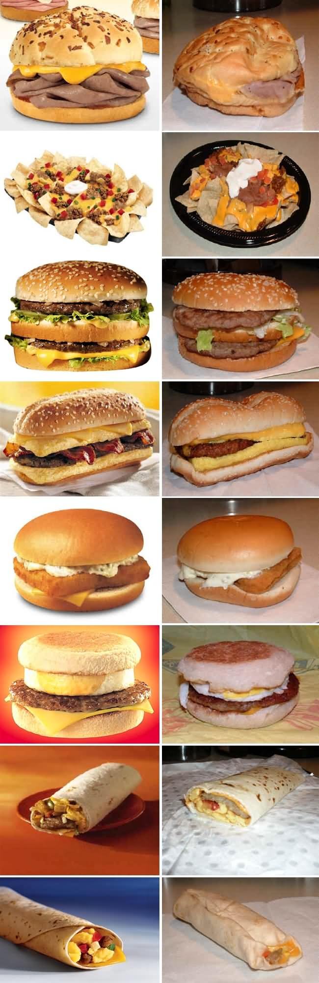 Obrázek fast-food-ads-vs-reality