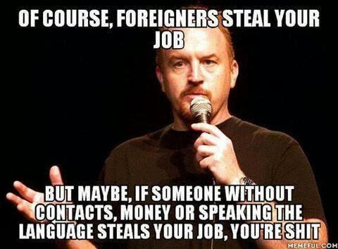 Obrázek foreigners steal your job