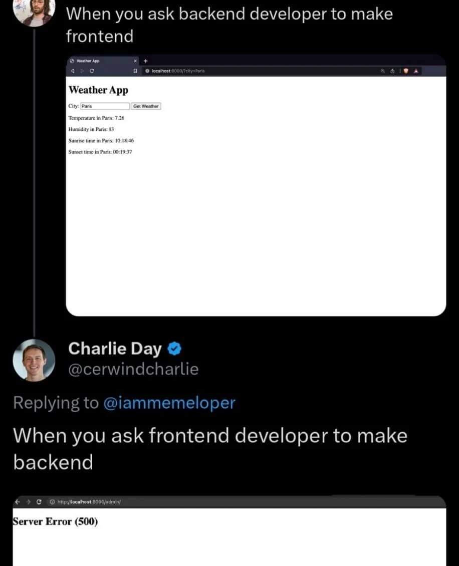 Obrázek frontend vs backend 