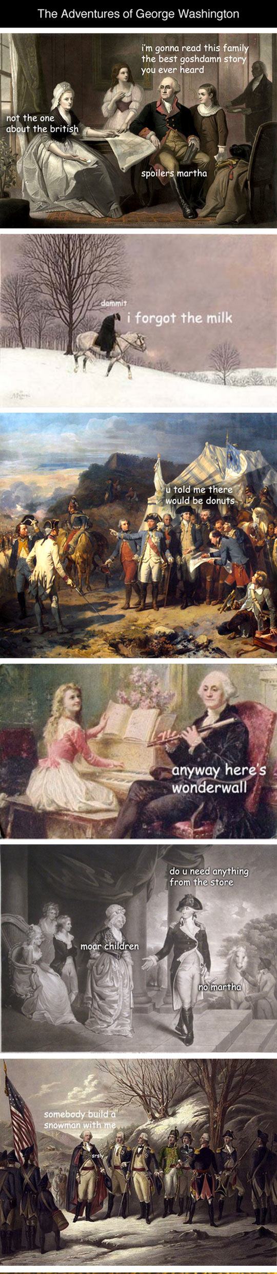 Obrázek funny-adventures-George-Washington-paintings