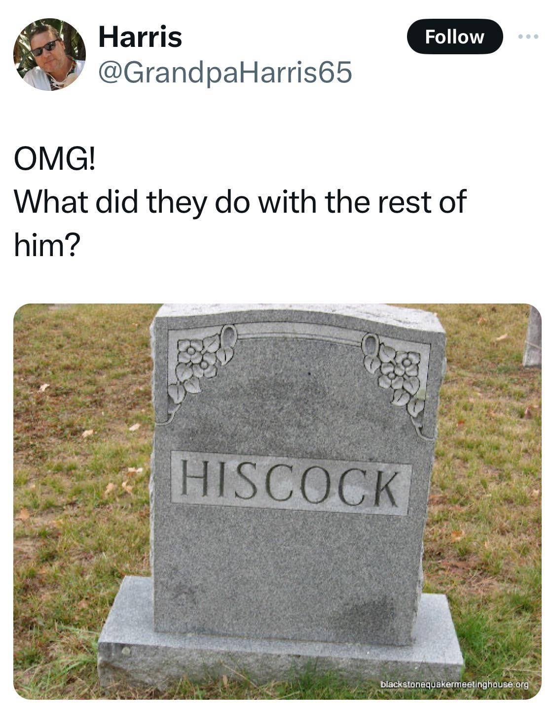Obrázek hiscock lays here