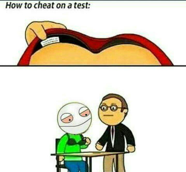 Obrázek how to cheat on a test