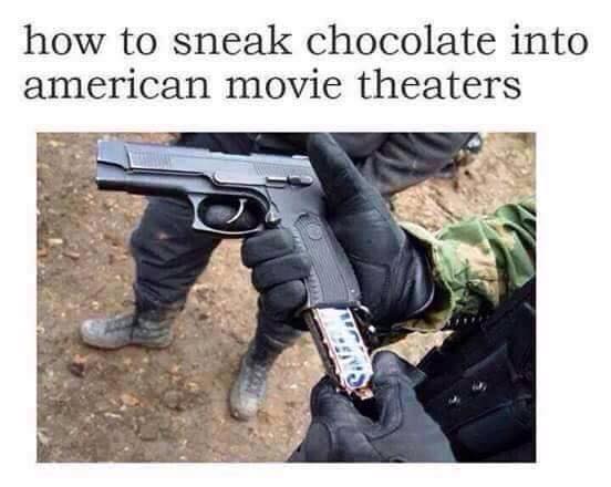 Obrázek how to sneak chocolate into american movie theaters