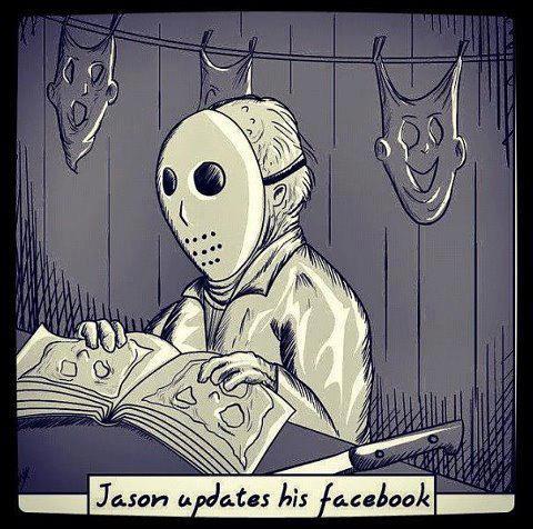 Obrázek jason updates his facebook