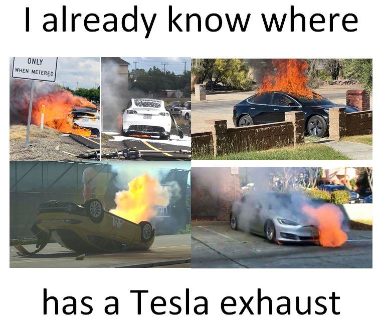 Obrázek kde ma tesla vyfuk