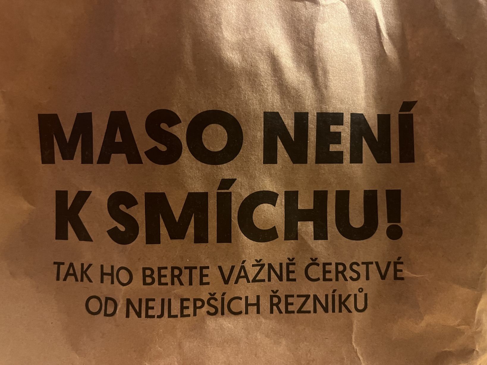 Obrázek maso neni k smichu