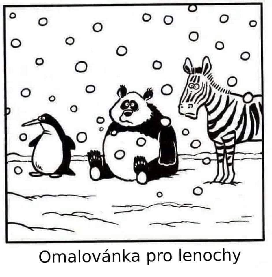 Obrázek omalovanky pro lenochy