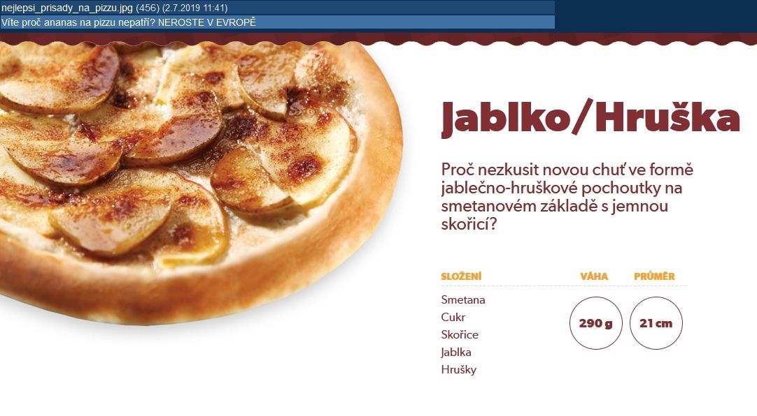 Obrázek pizza po cesku