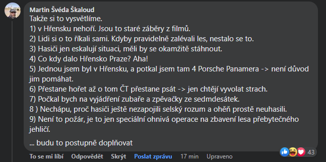 Obrázek pozar v Hrensku