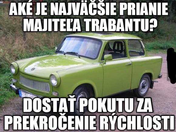 Obrázek prianie majitela trabantu