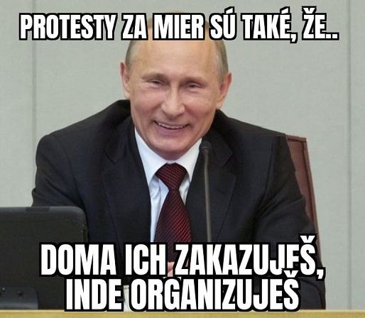 Obrázek protesty za mier doma