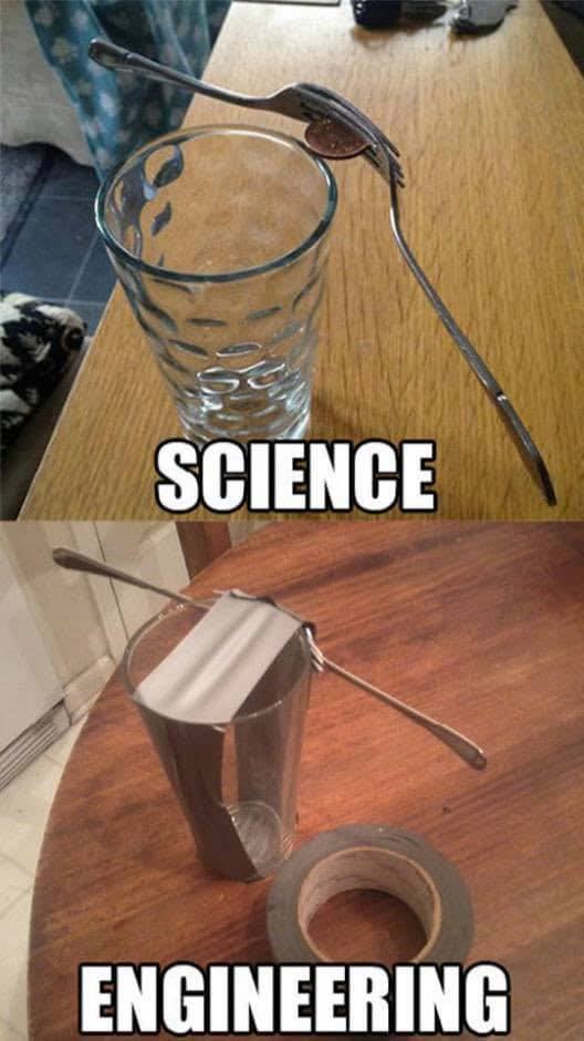 Obrázek science versus engineering