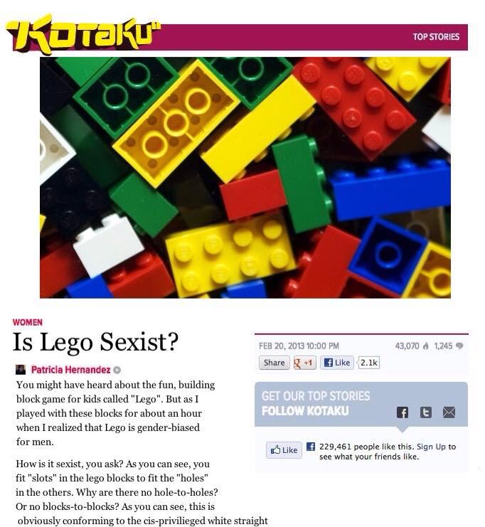 Obrázek sexist lego