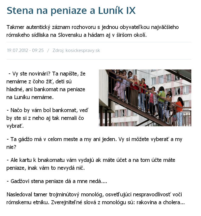 Obrázek skrivodlivost na Luniku IX