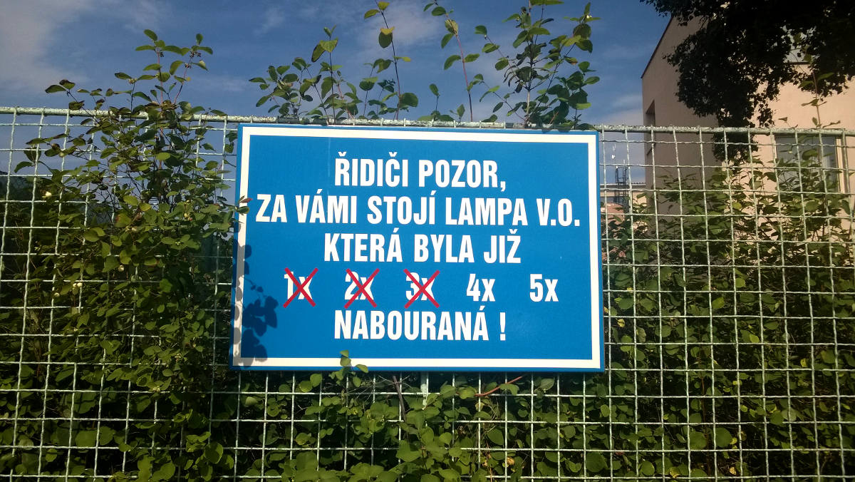 Obrázek slepy ridic mrtva lapa