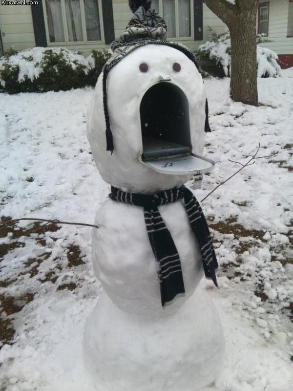 Obrázek snowman mailbox