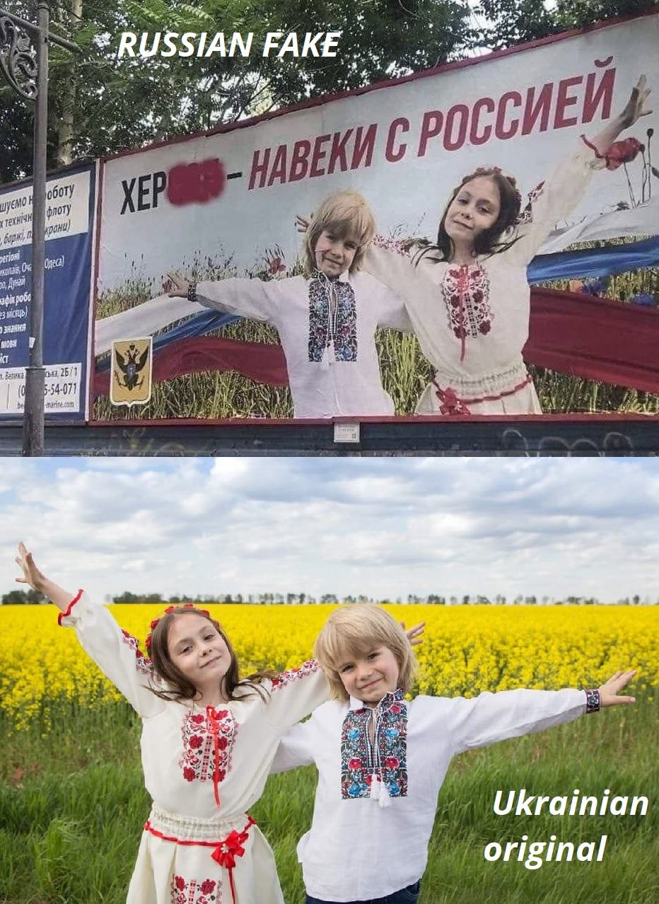 Obrázek stolen photos of Ukrainian children