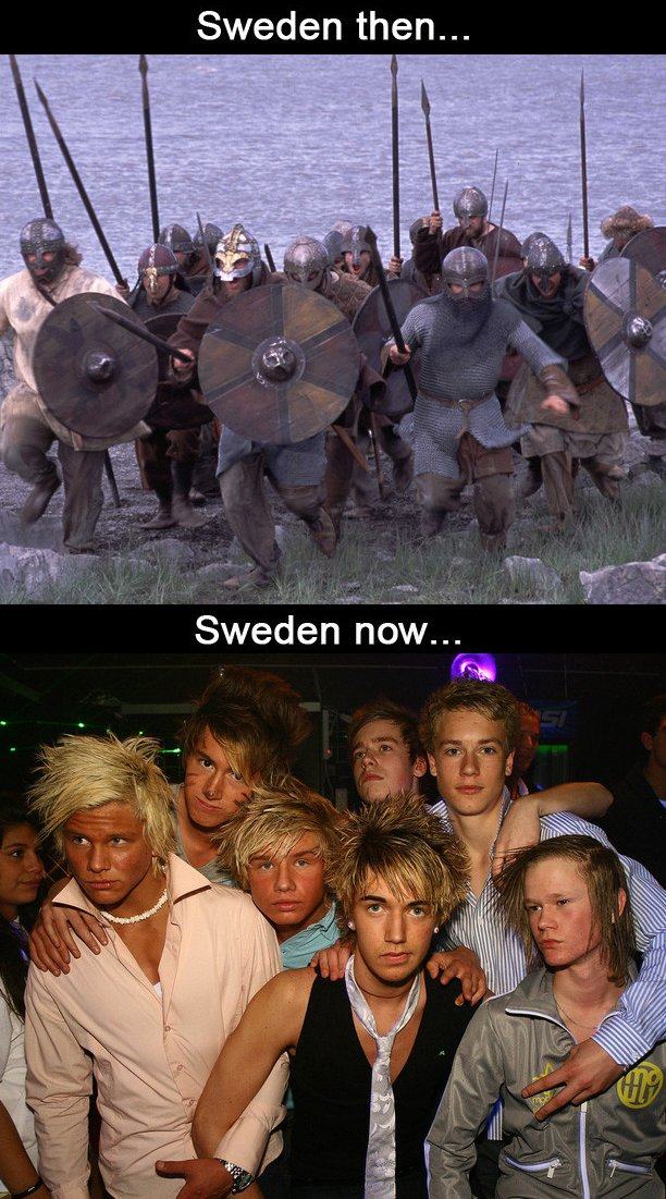 Obrázek sweden then and now
