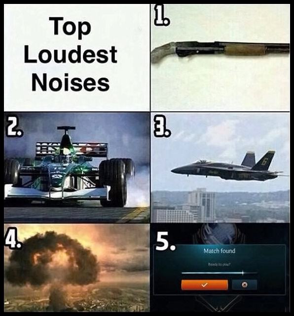 Obrázek top loudest noises   