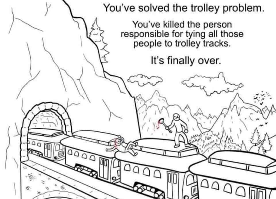 Obrázek trolley problem solved