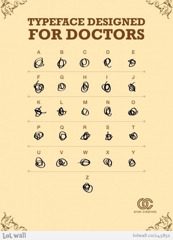 Obrázek typeface for doctors