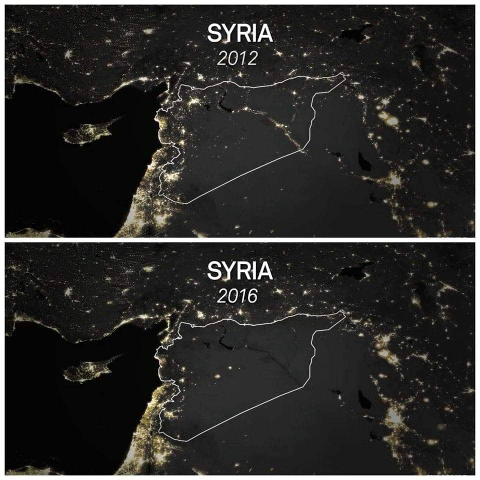 Obrázek v Syrii setri za elektrinu