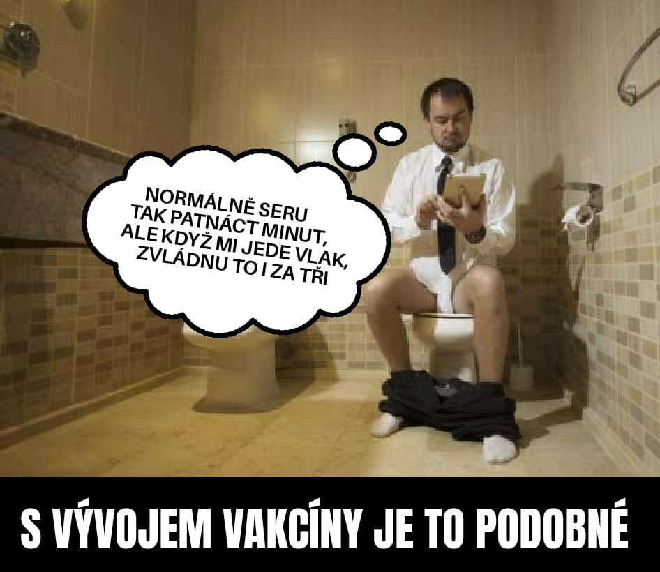 Obrázek vyvoj vakciny jako prd s omackou