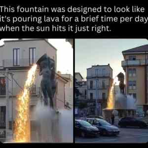 Erupting fountain