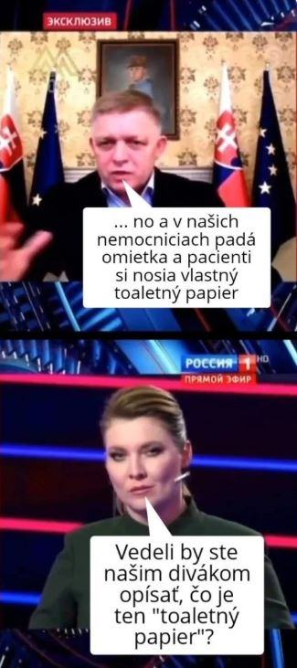 Obrázek Fico v ruskej televizii