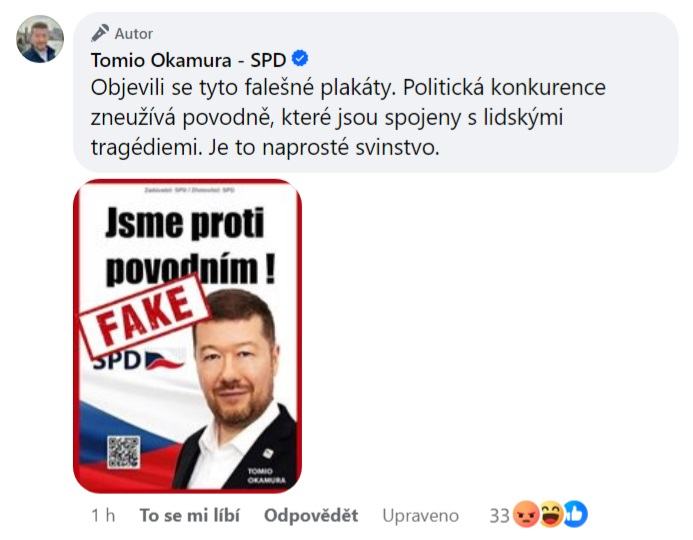 Obrázek Pozor na lzivou kampan. SPD je pro povodne