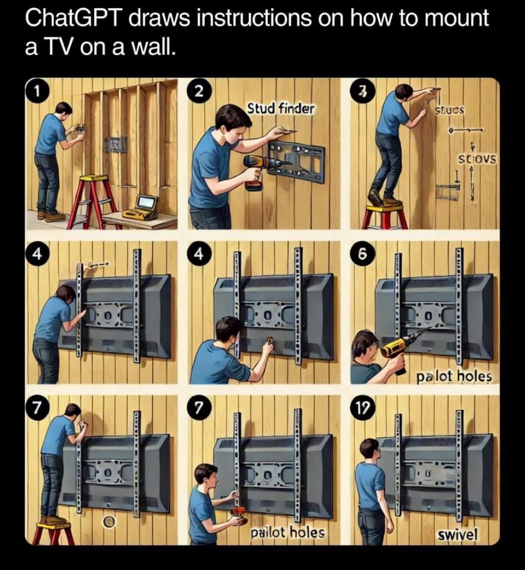 Obrázek jak instalovat TV podle AI